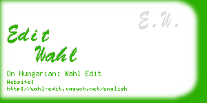 edit wahl business card
